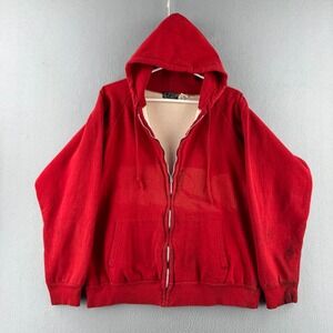 Vintage 70s 80s Thermal Lined Hoodie Mens XL Fits 22x26 Sweatshirt heavy Cotton